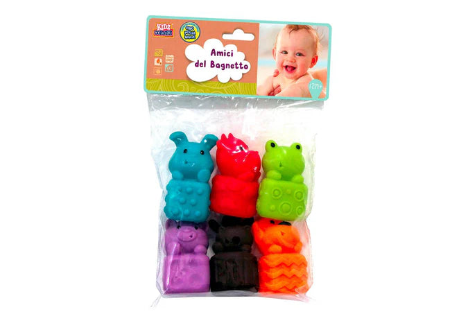 Kidz Corner Set Amici del Bagnetto 6 Animali morbidi in vinile 12m+