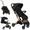 Momi Passeggino Estelle Leggero per bambini da 6 mesi fino a 15 kg - pieghevole da viaggio, cinture a 5 punti, schienale reclinabile, cappottina estensibile, ruote EVA, posizione verticale da chiuso