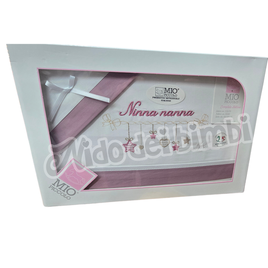Mio Piccolo - Completo Lettino 3 pz - 100% cotone - Varie fantasie