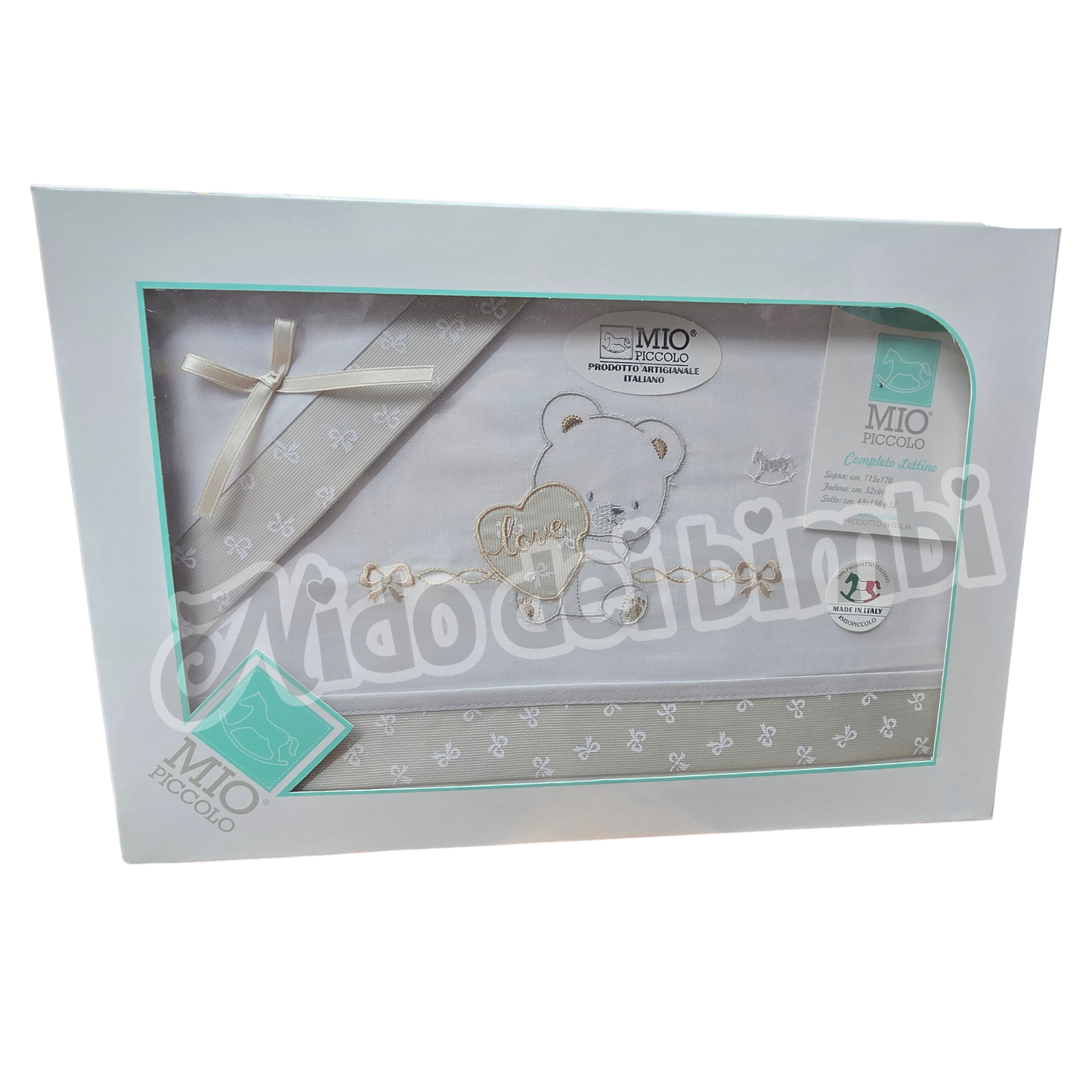 Mio Piccolo - Completo Lettino 3 pz - 100% cotone - Varie fantasie