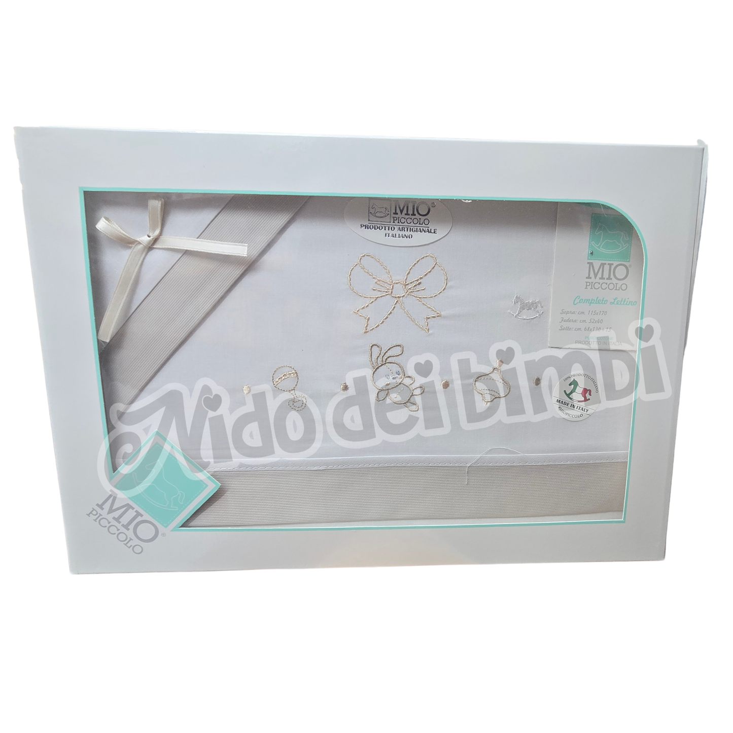 Mio Piccolo - Completo Lettino 3 pz - 100% cotone - Varie fantasie
