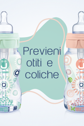 J Bimbi Biberon Trendy 0m+ con tettarella anticolica ed antiotite 260 ml