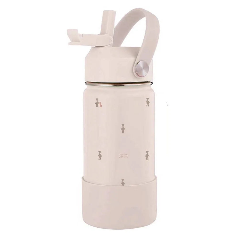 BAMBOOM Borraccia Termica con cannuccia in Silicone - 420 ml
