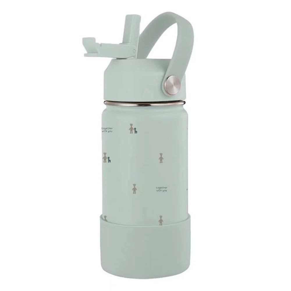 BAMBOOM Borraccia Termica con cannuccia in Silicone - 420 ml