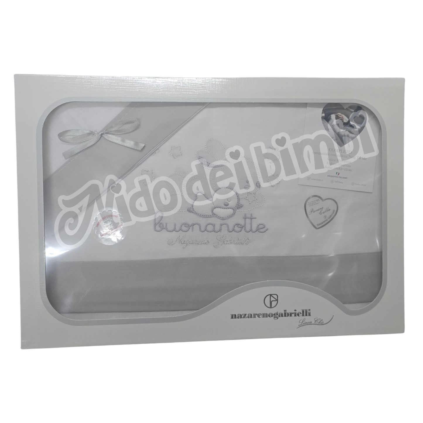 Nazareno Gabrielli - Composè Maxi culla 3pz - Compatibile con culle Nextoome - 100% Cotone