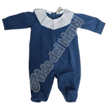 Pappa e Latte - Tutina Jersey Cotone 90% con colletto da ricamo personalizzabile