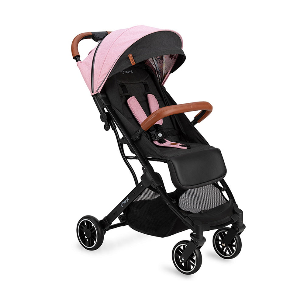 Momi Passeggino Estelle Leggero per bambini da 6 mesi fino a 15 kg - pieghevole da viaggio, cinture a 5 punti, schienale reclinabile, cappottina estensibile, ruote EVA, posizione verticale da chiuso