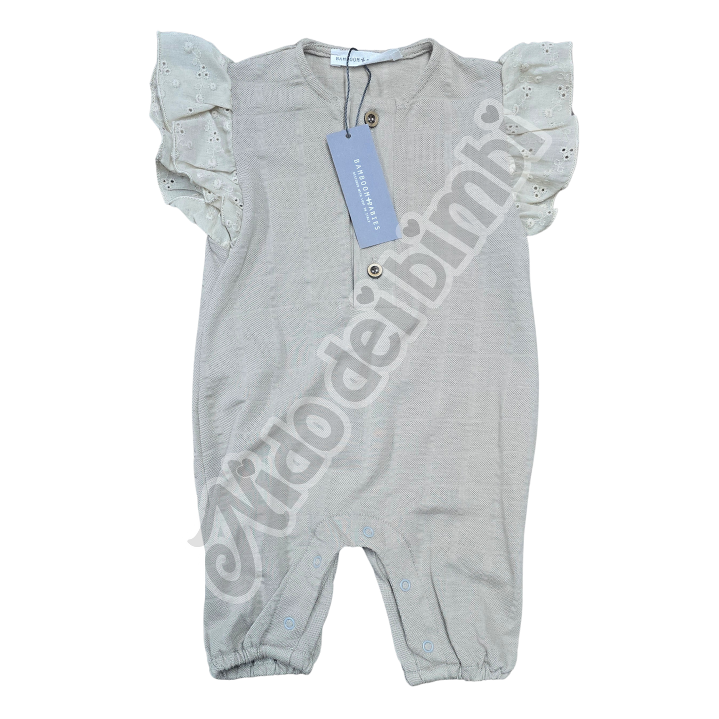 PROMO -40% Bamboom - Tutina estiva bimba in bambù organico - Sabbia - 1 mese