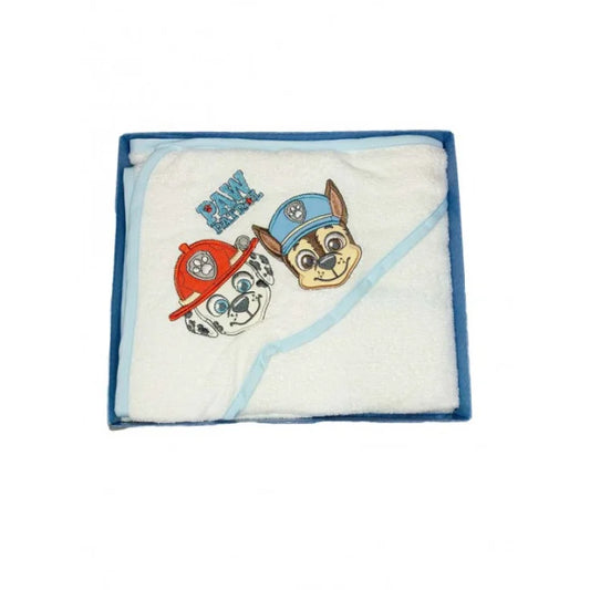 Accappatoio baby Paw Patrol Triangolo ricamato 70x70cm 100% Cotone