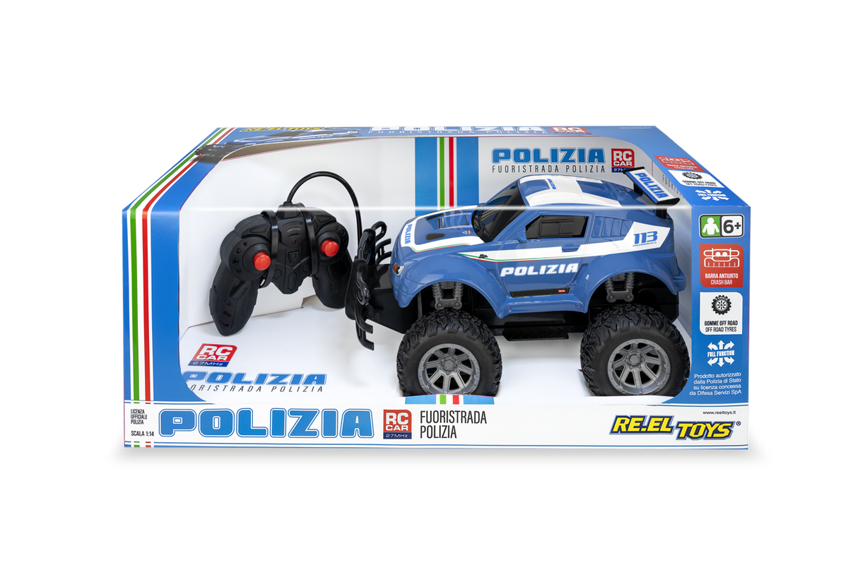 Reel Toys Auto Big Wheels Polizia/Carabinieri R/C Scala 1:24