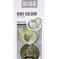 Bibs Succhietti 2pz Colour Pacifier 6m+ con tettarella in caucciù rotonda - Col. verde