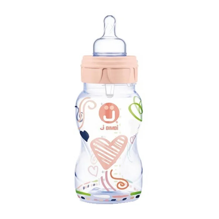 J Bimbi Biberon Trendy 0m+ con tettarella anticolica ed antiotite 260 ml