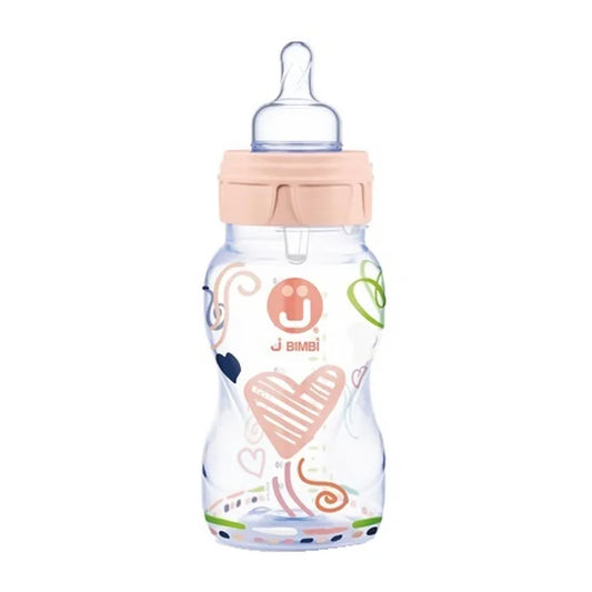 J Bimbi Biberon Trendy 0m+ con tettarella anticolica ed antiotite 260 ml