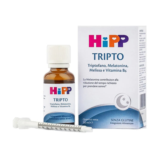 Hipp Tripto - Integratore Alimentare senza glutine - Triptofano, Melatonina, Melissa e Vitamina B6 - 30 ml