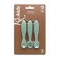 Kiokids Set 3 Cucchiaini in morbido Silicone Verde 6m+