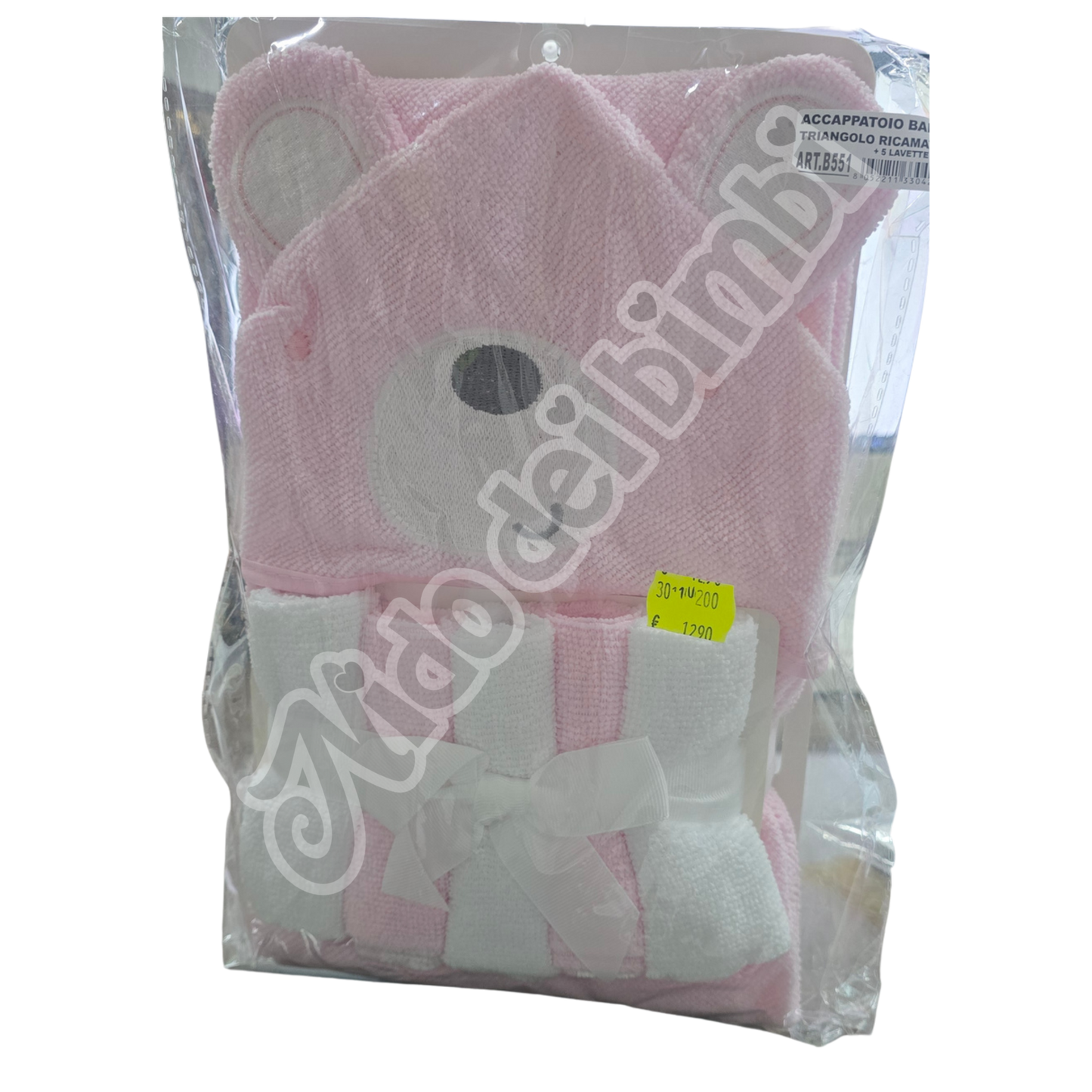 Batuffolini Accappatoio Baby Triangolo Ricamato + 5 Lavette