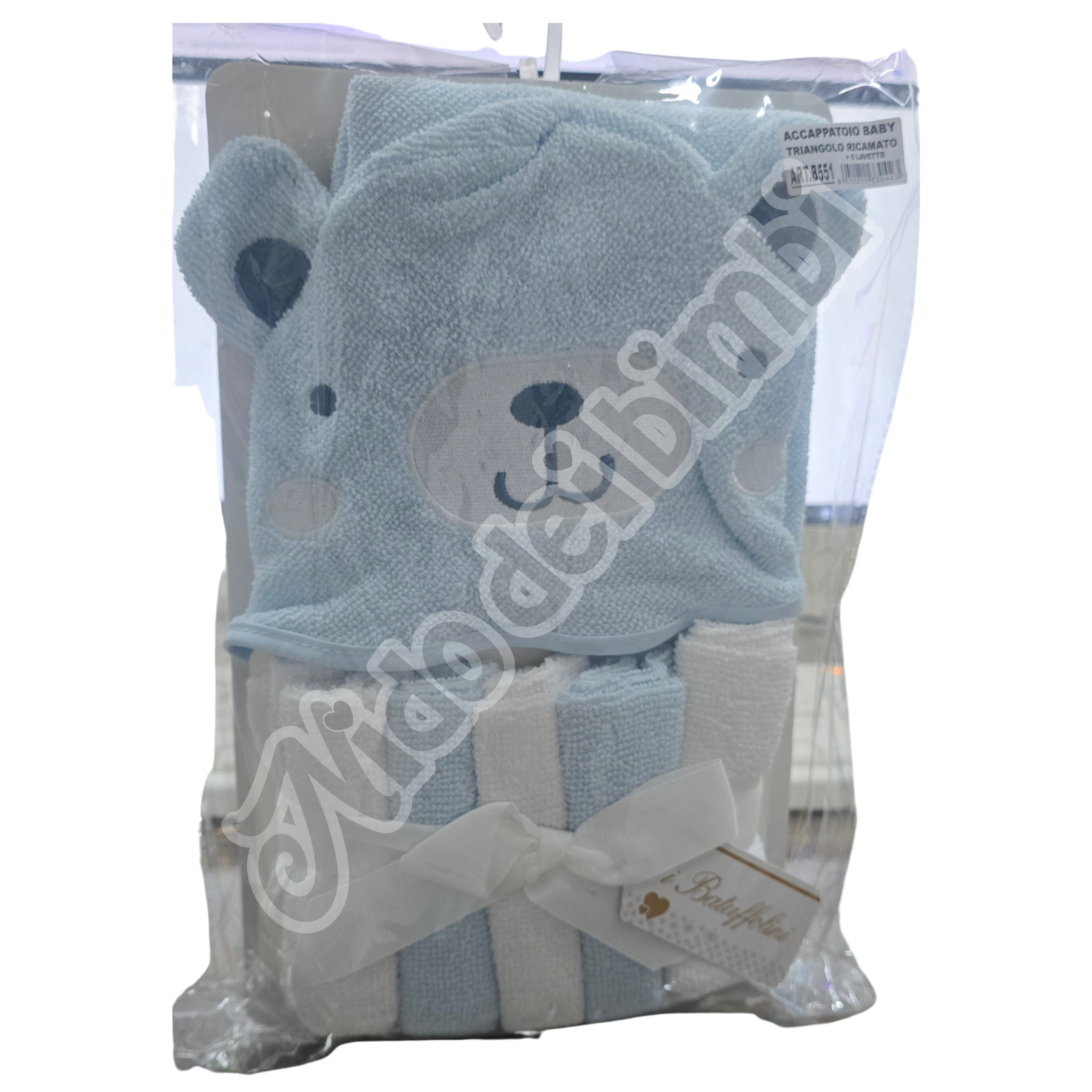 Batuffolini Accappatoio Baby Triangolo Ricamato + 5 Lavette