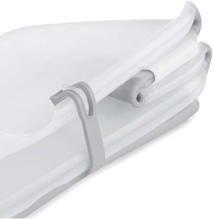 Jane Oasis - Vasca da bagno pieghevole per bambini, compatta, facile da piegare + Supporto robusto per neonati e bambini, colore: bianco