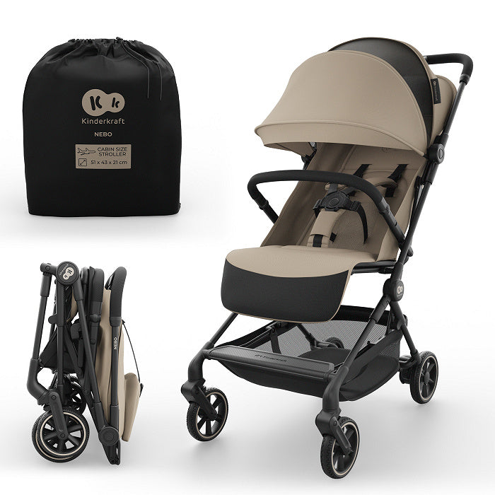 Kinderkraft Passeggino Nebo - Bagaglio a mano in aereo - adatto da 0 a 22 Kg - chiusura ultracompatta