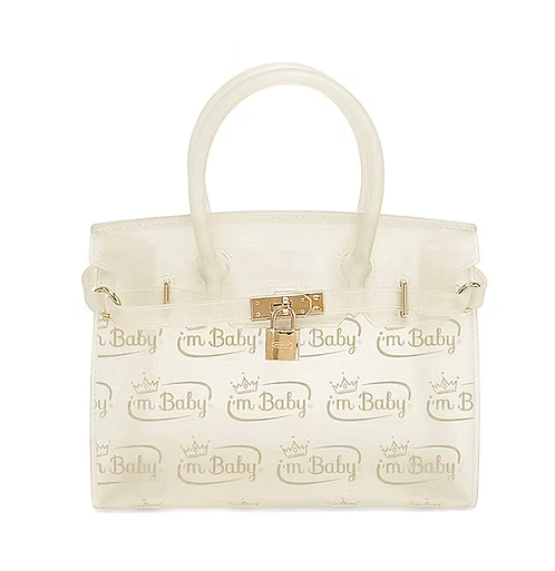 I'm Baby Borsa in Pvc con lucchetto in metallo