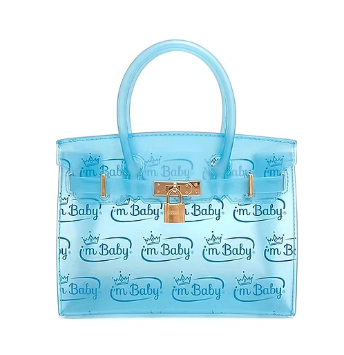 I'm Baby Borsa in Pvc con lucchetto in metallo