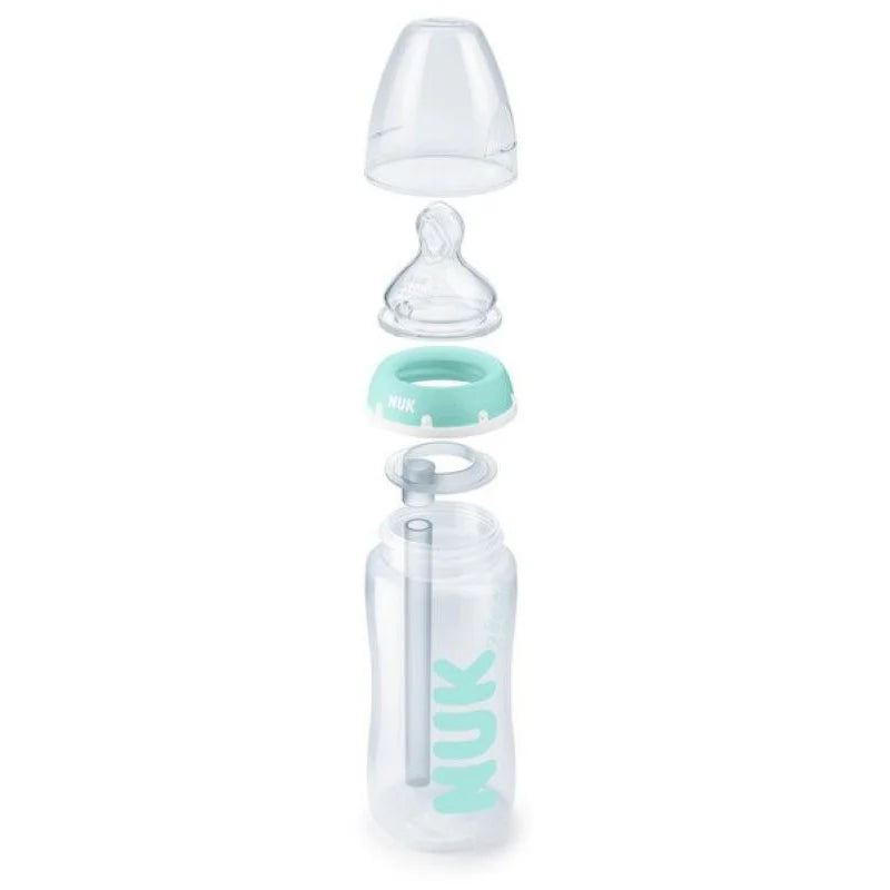 Nuk - Biberon Anti Colica Professional 300ml silicone 0-6 mesi - con termometro per controllare la temperatura del latte