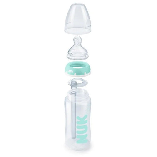 Nuk - Biberon Anti Colica Professional 300ml silicone 0-6 mesi - con termometro per controllare la temperatura del latte