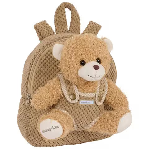 SAFTA Zaino Per Bambini Orsetto Di Peluche Turchese 23 X 27 X 7,5 Cm