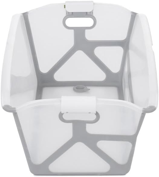 Jane Oasis - Vasca da bagno pieghevole per bambini, compatta, facile da piegare + Supporto robusto per neonati e bambini, colore: bianco