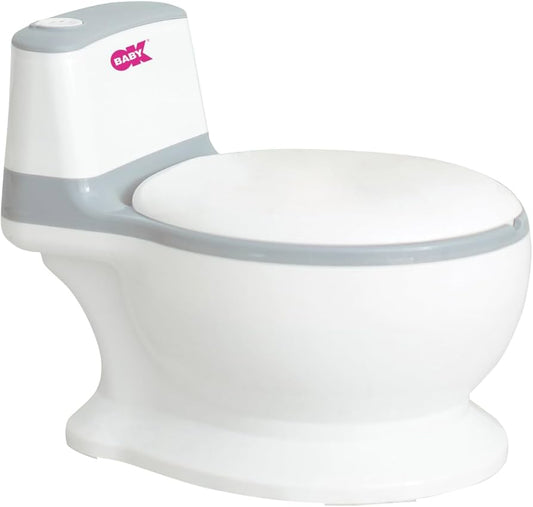 Ok Baby Mini Wc 18m+ - con suono dello sciacquone - coperchio per una maggiore igiene - anti-schizzi - contenitore removibile