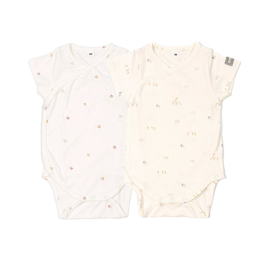 Bamboom Set 2 Body in Bambù naturale maniche corte