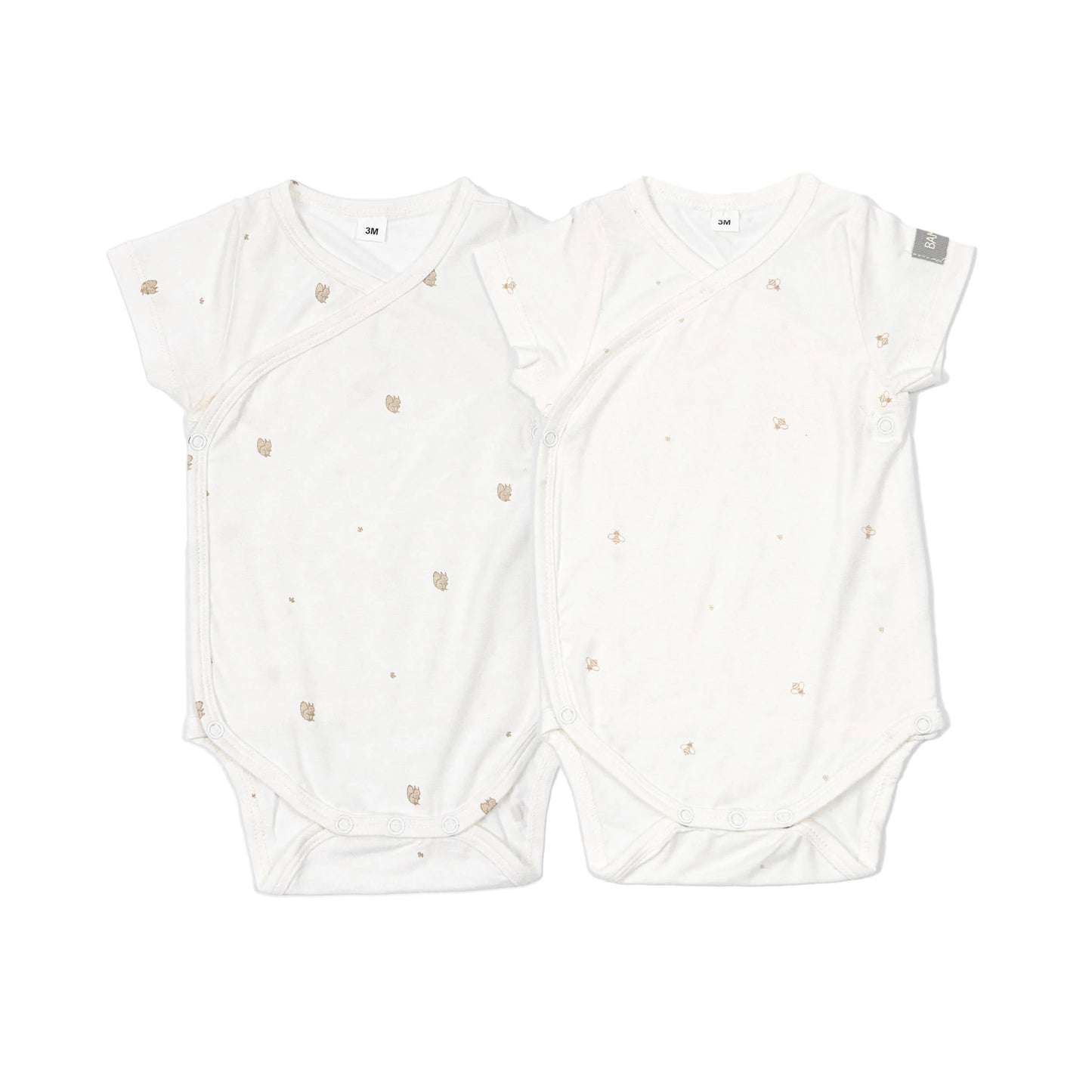 Bamboom Set 2 Body in Bambù naturale maniche corte