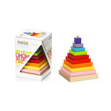 Cubika Piramide colorata in legno