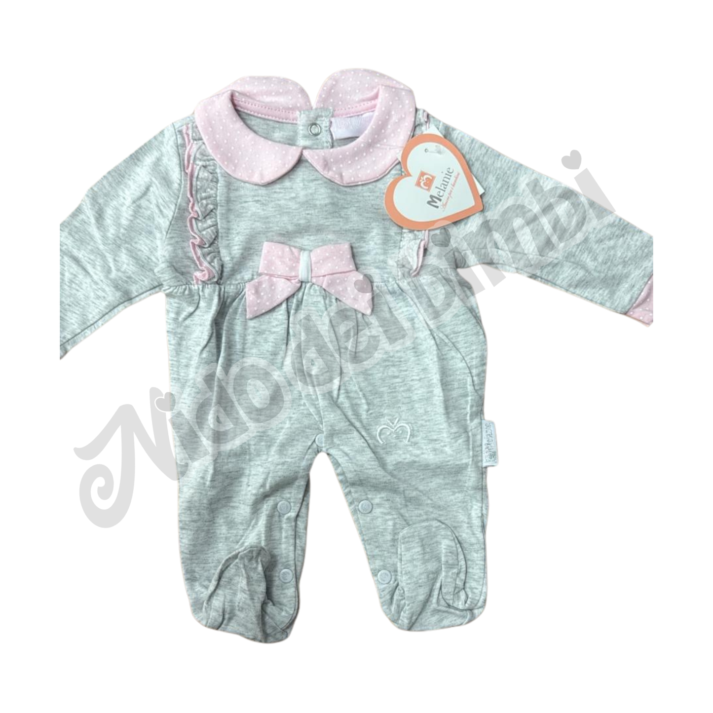 Melanie Tutina Grigio/Rosa 3/6 mesi 100% Cotone