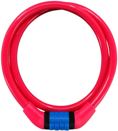 Lucchetto di sicurezza Crazy Safety, codice a 4 cifre, acciaio/vinile, 8 mm x 65 cm, facile da usare.