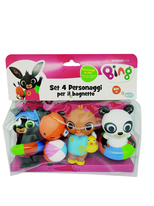 Ods - Set 4 Personaggi per il bagnetto Bing 6m+