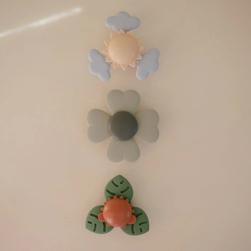 Mushie Gioco Spinner con ventosa Sole 10m+