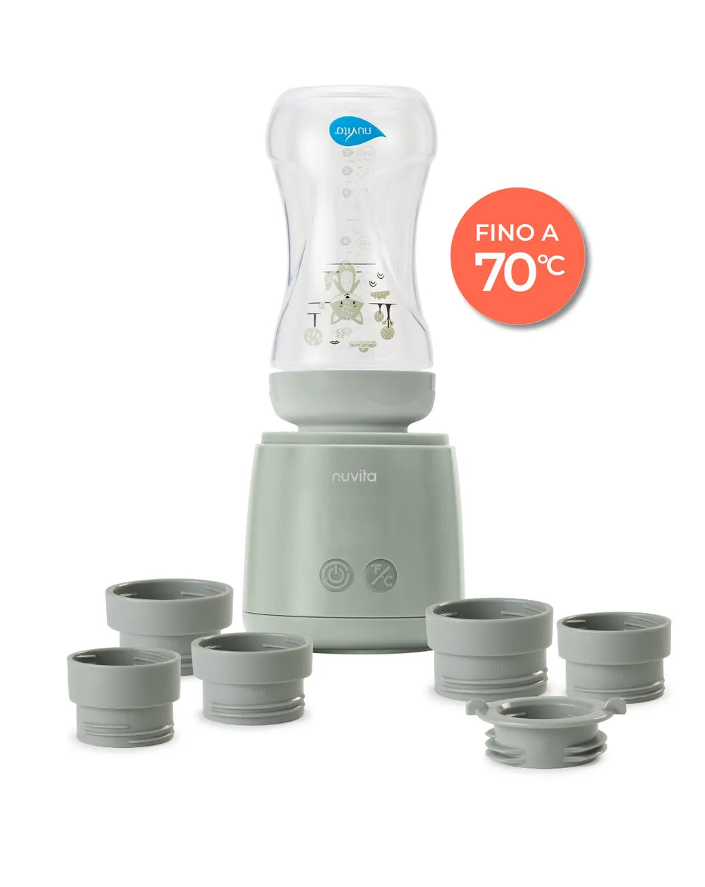 Nuvita Baby - Scaldabiberon portatile mix70 universale con funzione di mescolamento 1164
