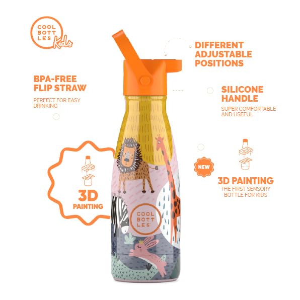 Cool Bott Les Savana Bottiglia termica, mantiene fino a 36 ore freddo e 18 ore caldo - 260 ml