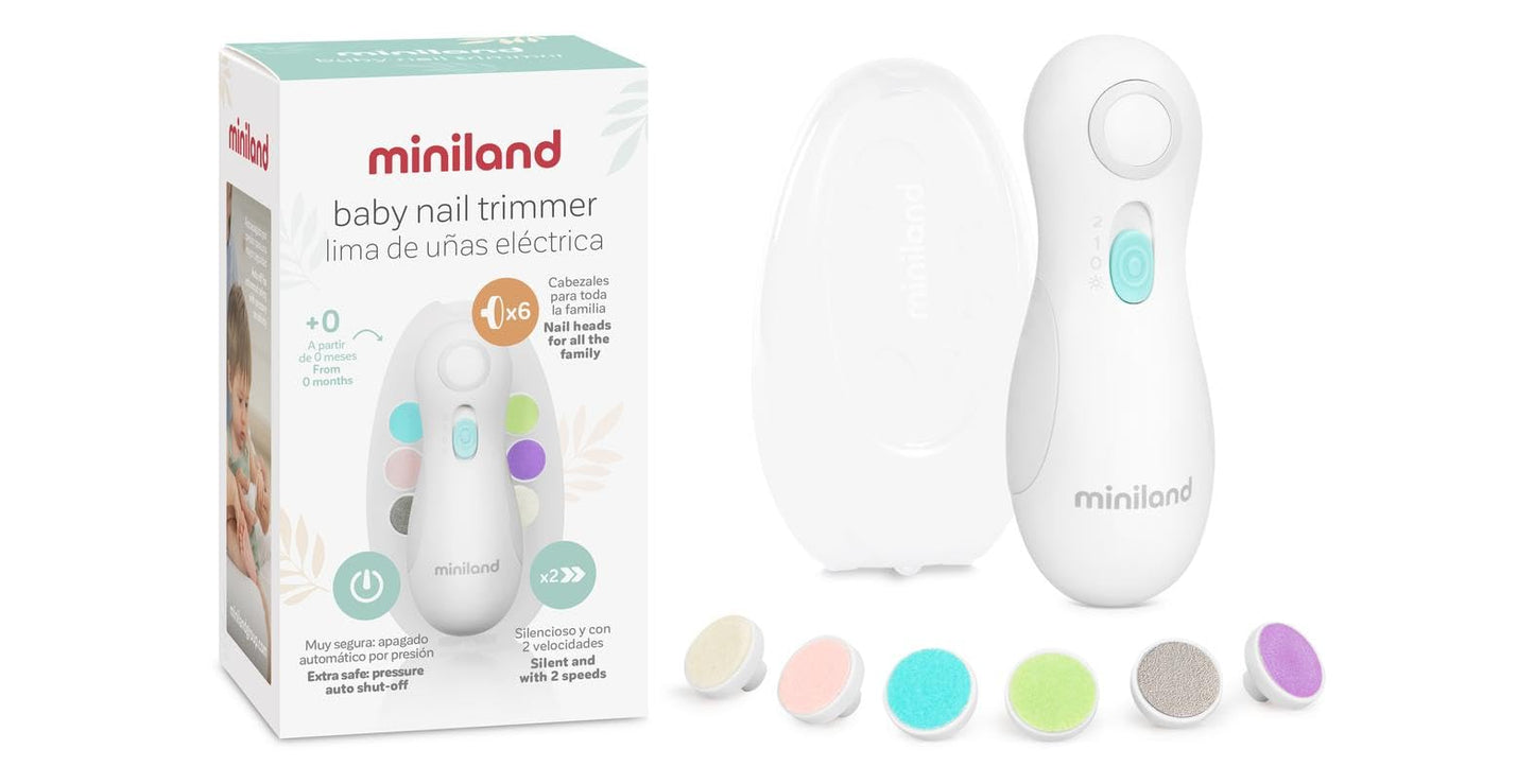Miniland Baby Nail Trimmer - Lima per unghie elettrica