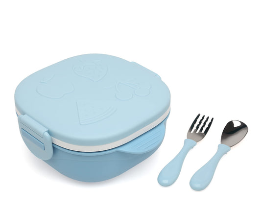 Kiokids Contenitore per pranzo con posatine 6+m