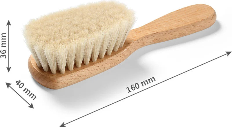 Babyono Spazzola in legno con setole naturali morbidissime