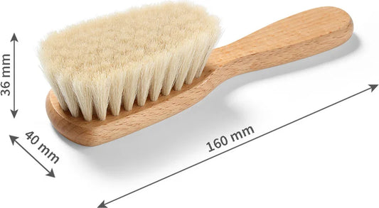 Babyono Spazzola in legno con setole naturali morbidissime