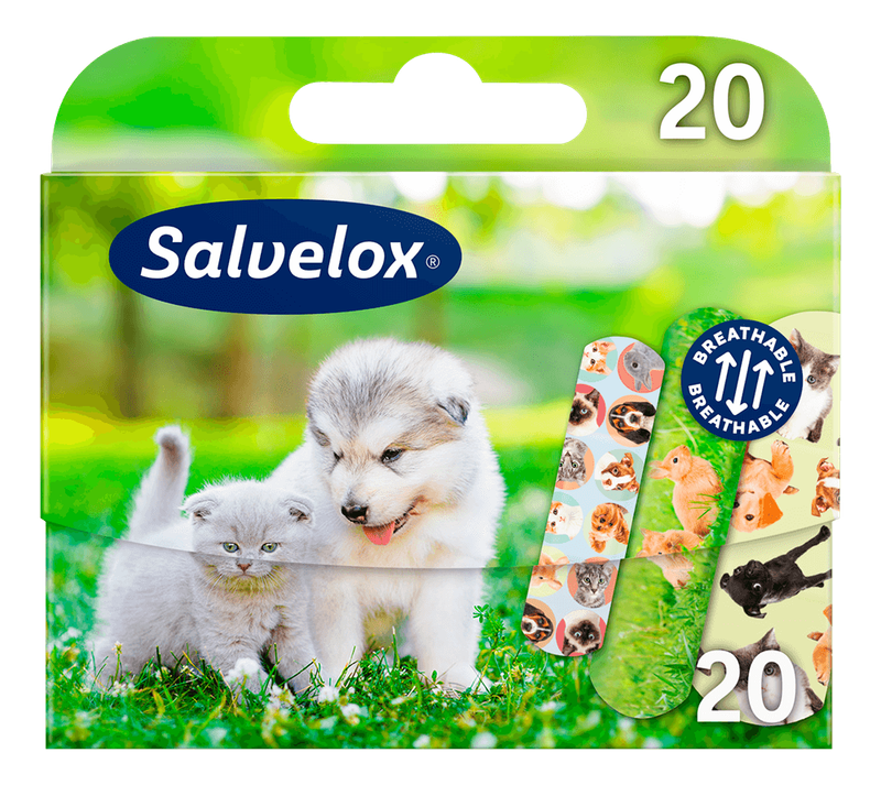 Salvelox Cerotti flessibili e durevoli per bambini - Paw Patrol e Animals da 20 pz - Barbie da 14 pz