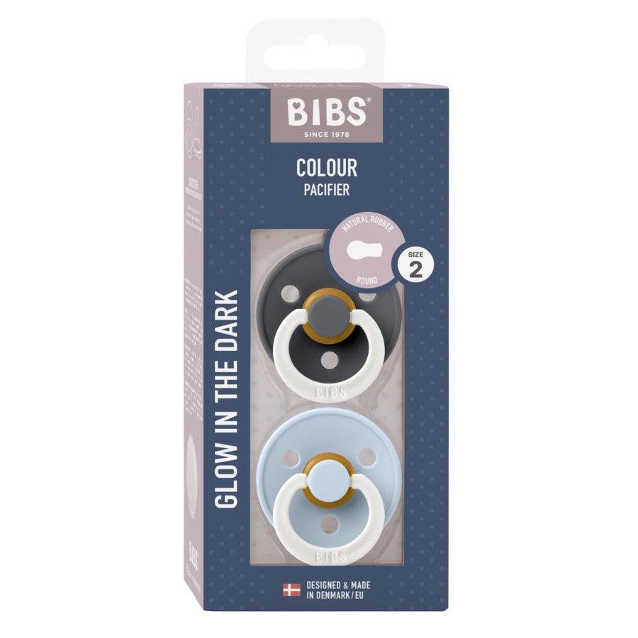 Bibs - Succhietti 2pz Colour Pacifier - Misura 2 (6m+) - Tettarelle in caucciù