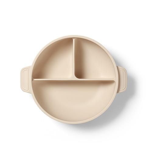 Babyono Piatto a 3 scomparti con ventosa e coperchio
