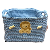 Cesto personalizzabile con nome - Leone - Azzurro
