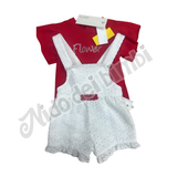 Mini Birba Completo 9 mesi 74 cm Bianco e rosso