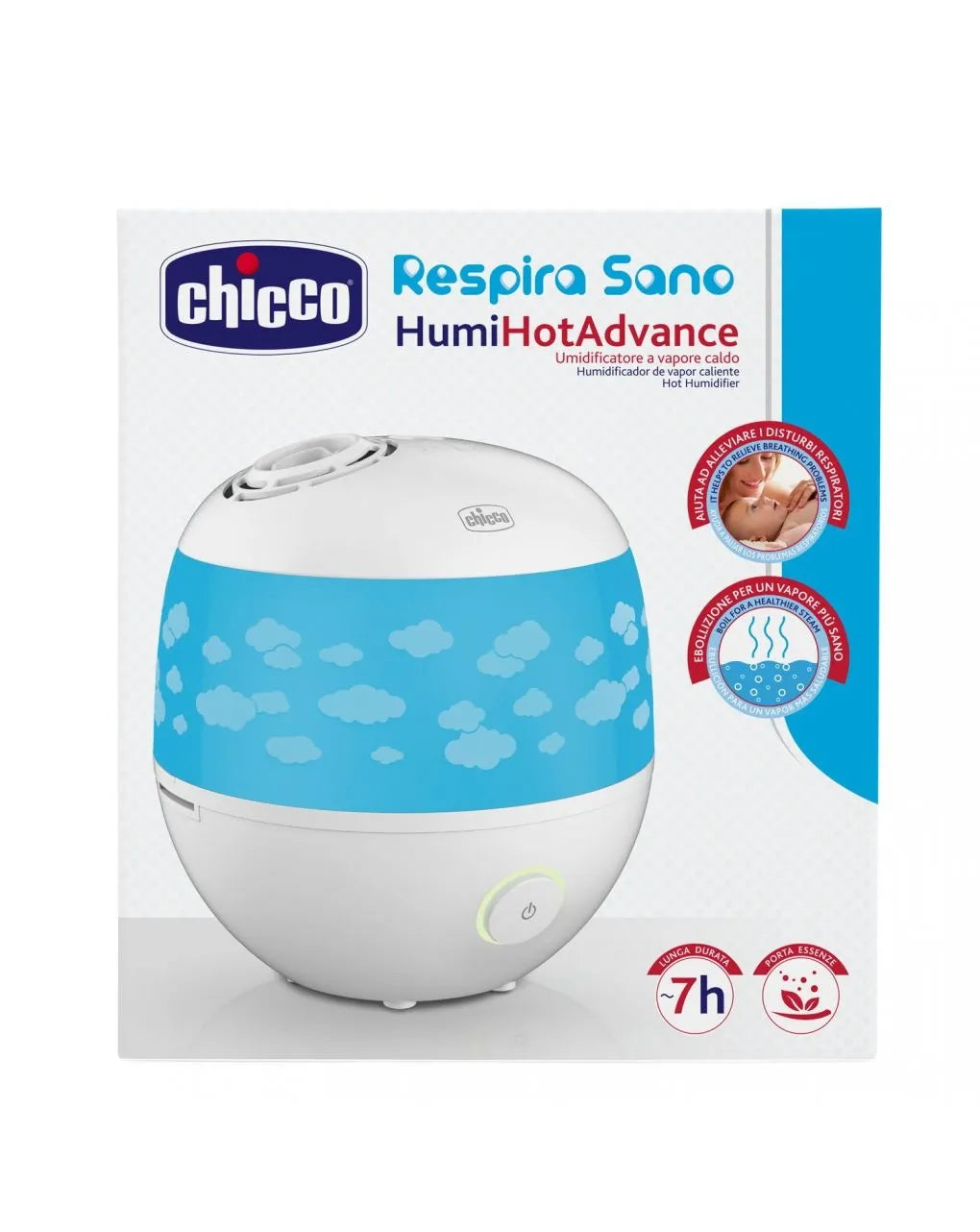 Chicco Respira Sano HumiHotAdvance - Umidificatore a vapore caldo