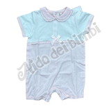 Preziosini Baby Pagliaccetto bianco/rosa 1/3 mesi 100% Cotone